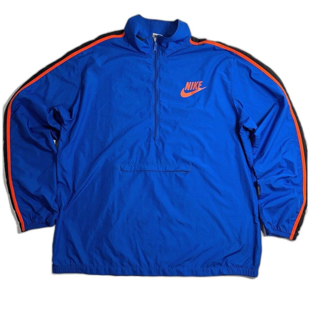 Nike Sportswear Turbo Windbreaker Packable Jacket XXL Zip NY Knicks Blue Orange
